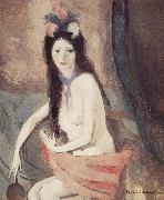 Marie Laurencin The naked woman holding a piece of mirror oil painting